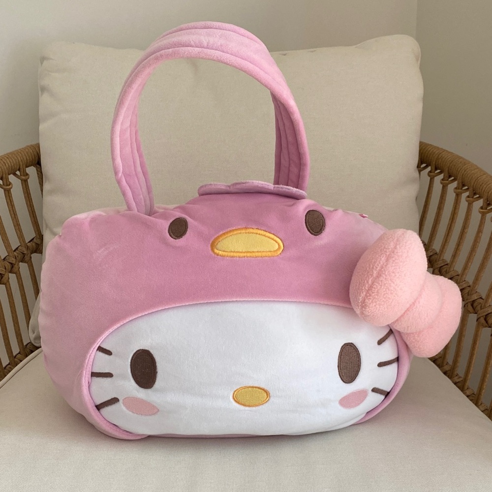 Hello Kitty Pink and White Plush Bag